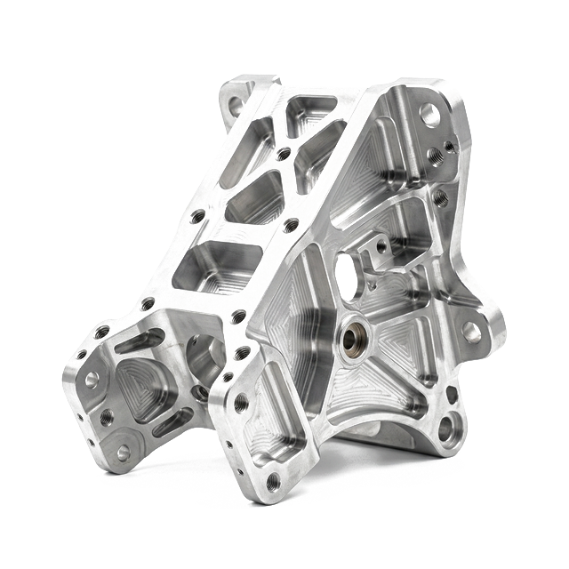 CNC machined aerospace bracket