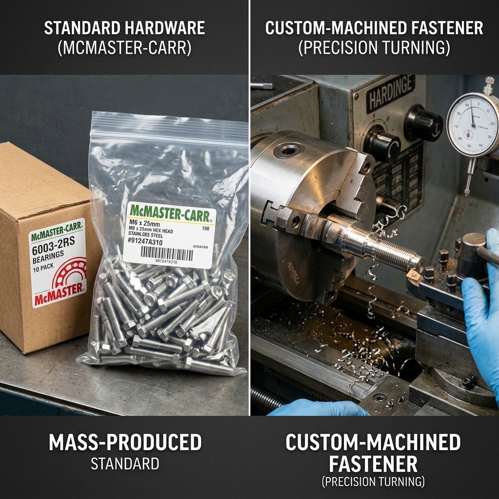 Standard fasteners versus custom machined fasteners