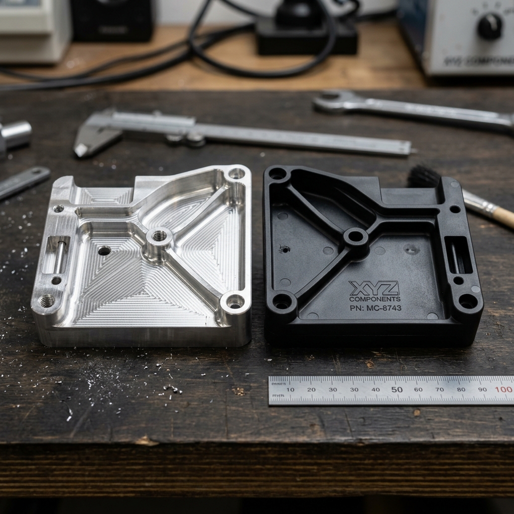 Low Volume CNC Production: How to Get Great Parts in Small Batches: Per-Unit Cost Breakdown technical illustration