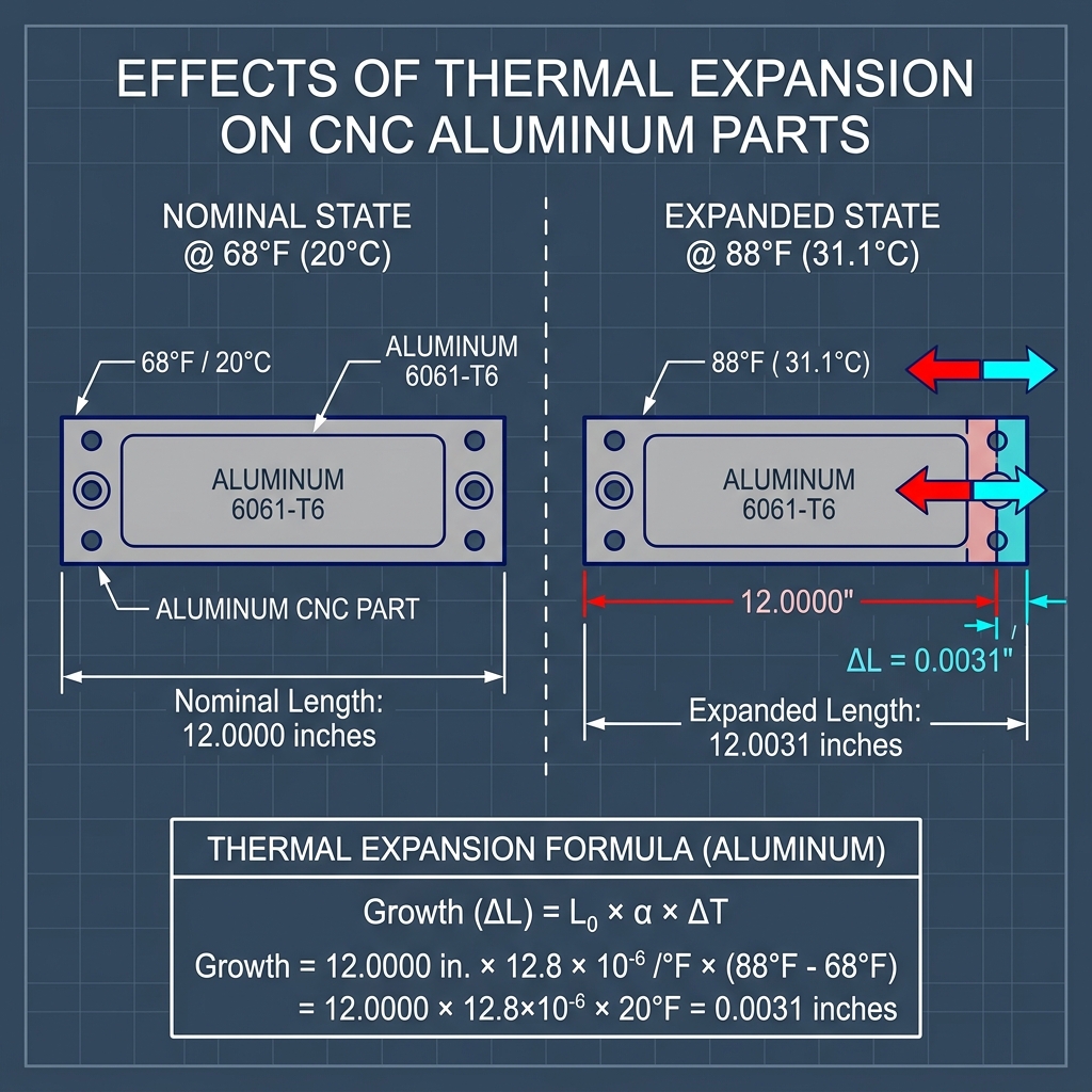 Realistic CNC Tolerances: Thermal Effects on Accuracy technical illustration