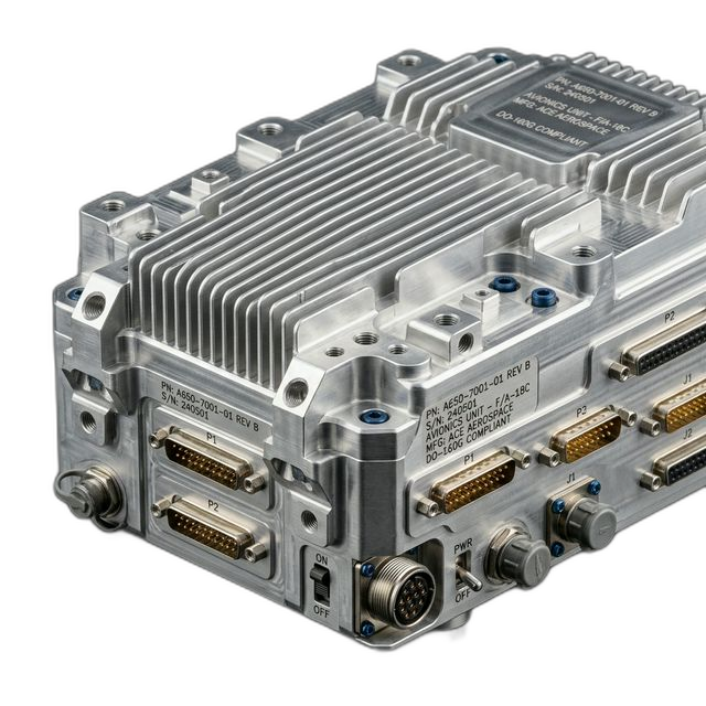 CNC machined avionics housing