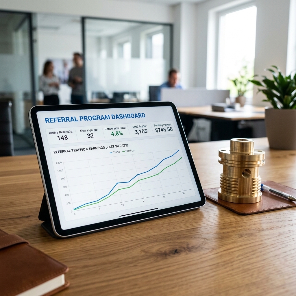 Referral dashboard and brass part